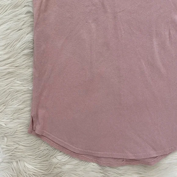 Pact Blush Pink Organic Cotton Linen Short Sleeve Tee Shirt - Picture 3 of 6